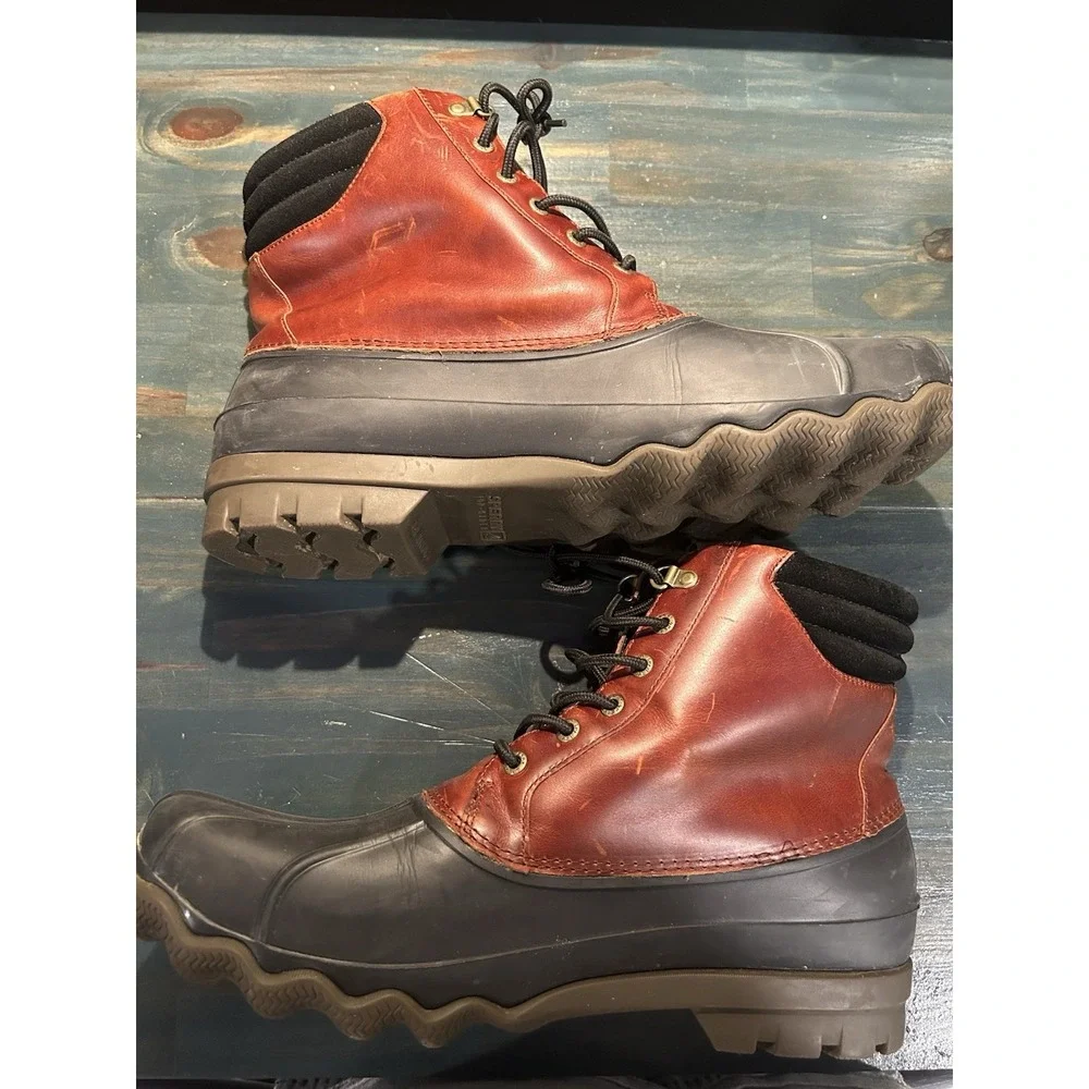 Sperry Men's Avenue Duck Boot Sz 13 Waterproof Leather Rubber STS10548